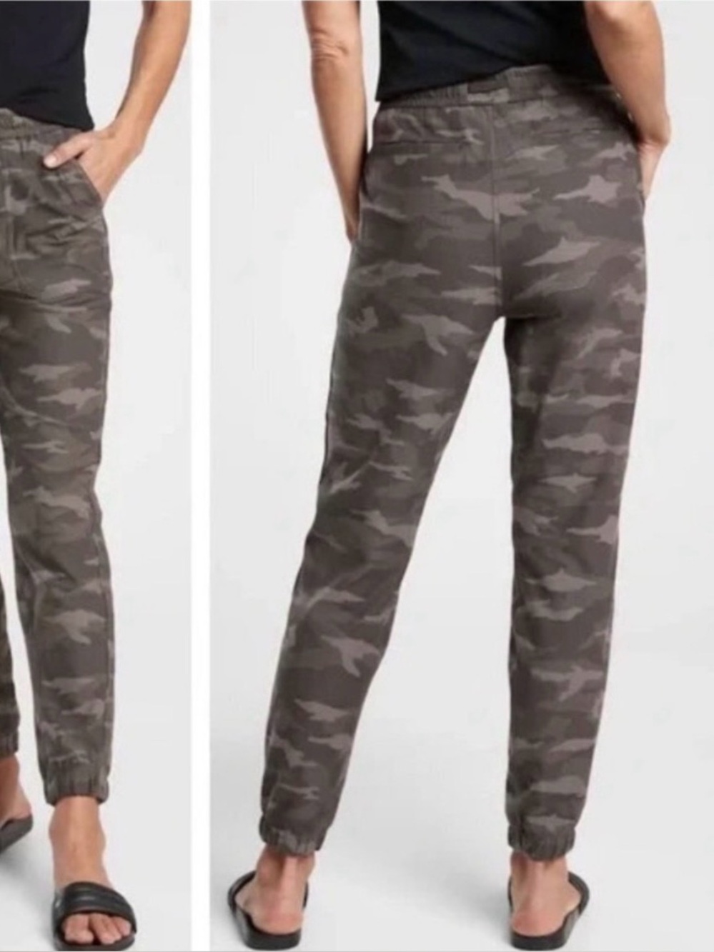 Athleta Olive Camo Jogger Pants